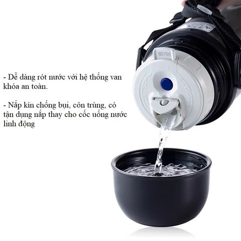 Bình Giữ Nhiệt Zojirushi 0.8L SJ-TG08-AA - Thép Không Gỉ, Giữ Nhiệt Lâu, Bảo Hành 12 Tháng, Dễ Mang Theo, Màu Xanh Dương Đậm