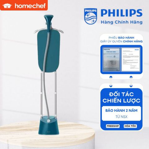 Bàn ủi hơi nước đứng Philips STE1040/20 1800W - Bàn là đa năng, chế độ phun hơi an toàn cho mọi loại vải, tiệt trùng 99,9% vi khuẩn