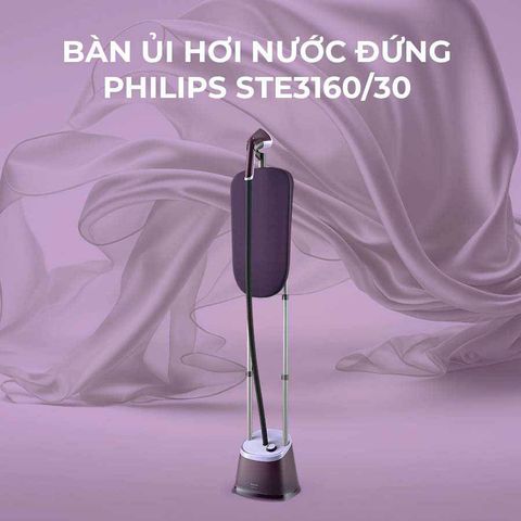 Bàn ủi hơi nước đứng Philips STE3160 - Công suất 2000W, khử mùi, diệt khuẩn 99.9% - Đồ gia dụng tiện ích cho gia đình