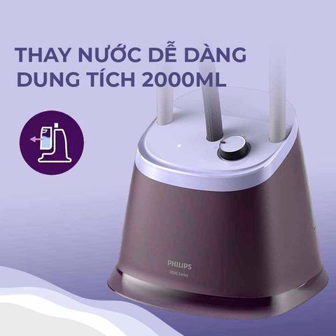 Bàn ủi hơi nước đứng Philips STE3160 - Công suất 2000W, khử mùi, diệt khuẩn 99.9% - Đồ gia dụng tiện ích cho gia đình
