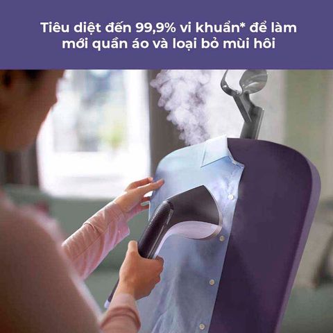 Bàn ủi hơi nước đứng Philips STE3160 - Công suất 2000W, khử mùi, diệt khuẩn 99.9% - Đồ gia dụng tiện ích cho gia đình