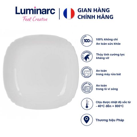 Bộ 6 Đĩa Thủy Tinh Sâu Đáy Lotusia 22cm - Sang Trọng, An Toàn Cho Mọi Bữa Ăn - Dùng Trong Lò Vi Sóng Và Máy Rửa Bát
