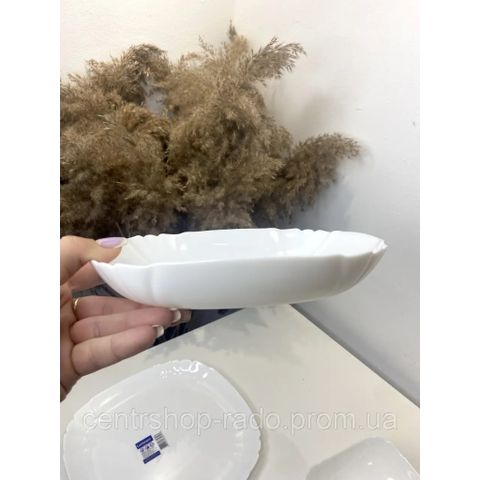 Bộ 6 Đĩa Thủy Tinh Sâu Đáy Lotusia 22cm - Sang Trọng, An Toàn Cho Mọi Bữa Ăn - Dùng Trong Lò Vi Sóng Và Máy Rửa Bát