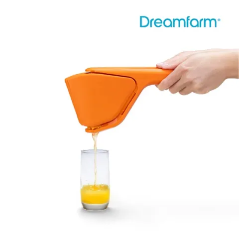 Dụng cụ vắt cam Dreamfarm Fluicer cỡ lớn màu cam - Tiết kiệm không gian, dễ sử dụng, giải pháp hoàn hảo cho nhà bếp