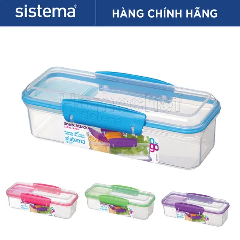 Hộp đựng thực phẩm Sistema 410ml - Nhựa cao cấp, an toàn sức khỏe, dùng lò vi sóng, không chứa BPA - Đồ gia dụng New Zealand
