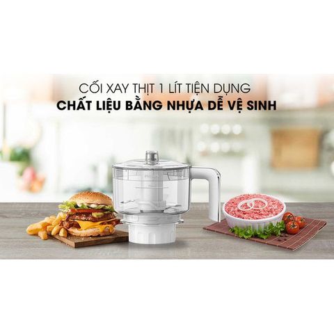 Máy Xay Sinh Tố Philips HR2223, Dung Tích 2L, Công Suất 700W, 3 Cối Xay, Công Nghệ ProBlend Crush, Bảo Hành 2 Năm