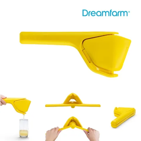 Dụng cụ vắt cam Dreamfarm Fluicer cỡ vừa màu vàng - Tiện dụng, tiết kiệm không gian, dễ sử dụng cho nước ép tươi ngon