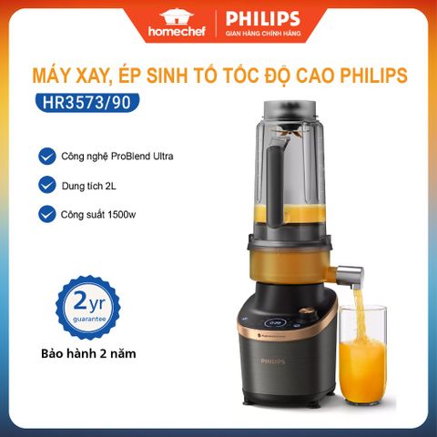 Máy Xay Lật Ép Tốc Độ Cao Philips HR3770 - Công Suất 1500W, Dùng Để Xay Sinh Tố, Nước Ép Không Còn Xơ Bã, Bảo Hành 2 Năm