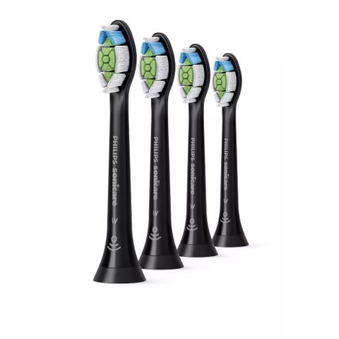 Bộ 4 Đầu Bàn Chải Sonic Philips HX6064/96 Màu Đen - Đầu Thay Thế Cho Máy Đánh Răng DiamondClean, Tăng Cường Nụ Cười Sáng Rạng Rỡ