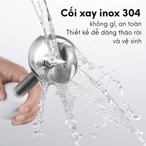 Máy Xay Cầm Tay Đa Năng 2in1 Moulinex DD3021, 700W, Xuất Xứ Pháp, Bảo Hành 2 Năm, Phù Hợp Cho Nấu Ăn Và Thực Phẩm Trẻ Em