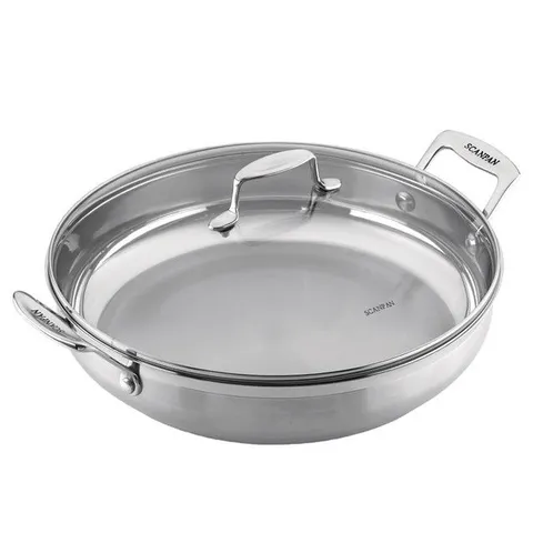 Chảo Xào Inox 304 Cao Cấp Scanpan Impact 32cm - Chất Liệu Chống Dính, Dùng Bếp Từ, An Toàn Trong Máy Rửa Bát