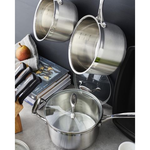 Bộ nồi inox 304 cao cấp Scanpan Impact 16/20/24cm - Chịu nhiệt, an toàn, dùng bếp từ và máy rửa bát, Hàng chính hãng