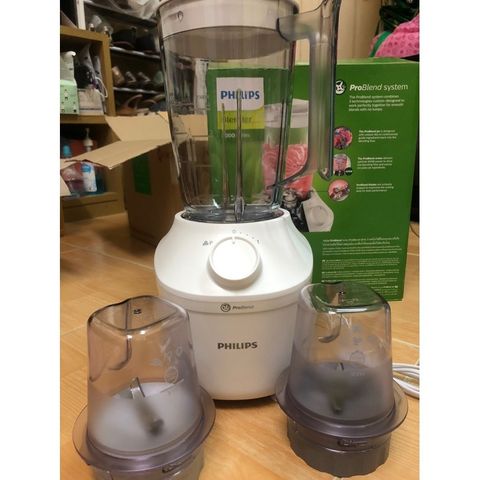 Máy Xay Sinh Tố Đa Năng PHILIPS HR2041/30 1L 450W - 3 Cối Xay Chất Lượng, Bảo Hành 2 Năm, Phù Hợp Gia Đình
