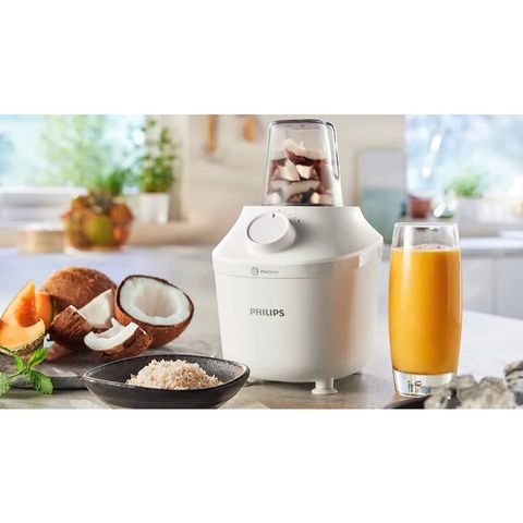 Máy Xay Sinh Tố Đa Năng PHILIPS HR2041/30 1L 450W - 3 Cối Xay Chất Lượng, Bảo Hành 2 Năm, Phù Hợp Gia Đình