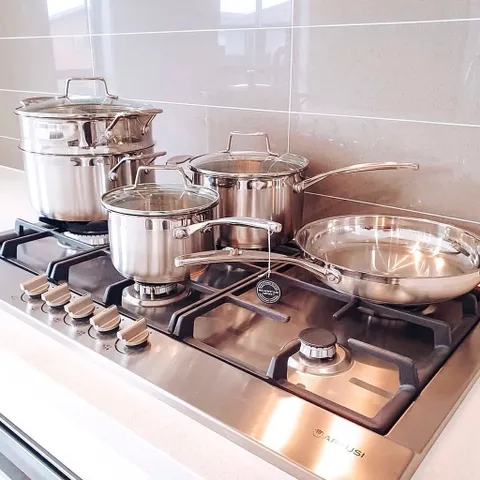 Bộ 5 nồi chảo inox Scanpan Impact 304 - Dùng cho bếp từ, máy rửa bát, thiết kế sang trọng và hiện đại, tiết kiệm năng lượng, điều khiển nhiệt dễ dàng