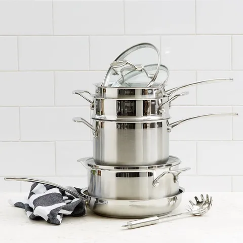 Bộ 5 nồi chảo inox Scanpan Impact 304 - Dùng cho bếp từ, máy rửa bát, thiết kế sang trọng và hiện đại, tiết kiệm năng lượng, điều khiển nhiệt dễ dàng