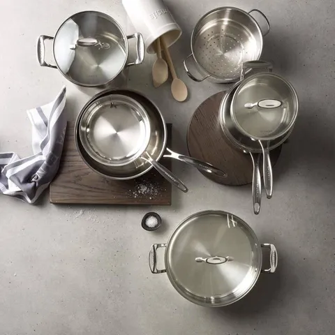 Bộ 5 nồi chảo inox Scanpan Impact 304 - Dùng cho bếp từ, máy rửa bát, thiết kế sang trọng và hiện đại, tiết kiệm năng lượng, điều khiển nhiệt dễ dàng