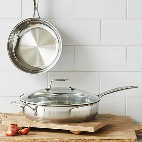 Chảo Inox 304 Cao Cấp Scanpan Impact 28cm - Đáy 3 Lớp, Dùng Bếp Từ, An Toàn Máy Rửa Bát, Sang Trọng, Thời Thượng