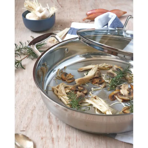 Chảo Inox 304 Cao Cấp Scanpan Impact 28cm - Đáy 3 Lớp, Dùng Bếp Từ, An Toàn Máy Rửa Bát, Sang Trọng, Thời Thượng