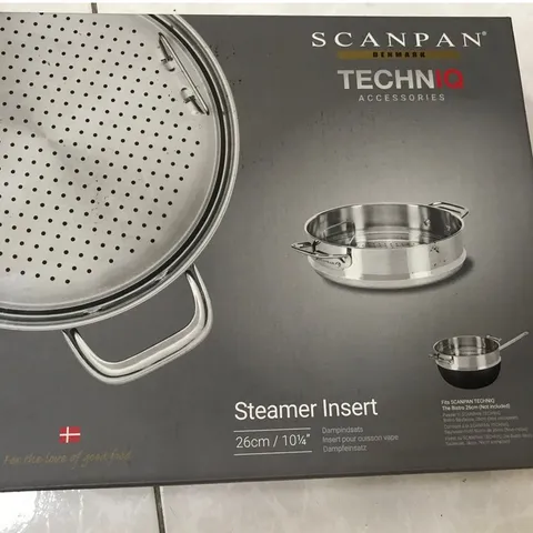 Xửng Hấp Inox 304 Scanpan TechNIQ 26cm - Vỉ Hấp Chất Lượng Cao, Có Thể Tháo Rời, Dùng Máy Rửa Bát, Dễ Dàng Vệ Sinh