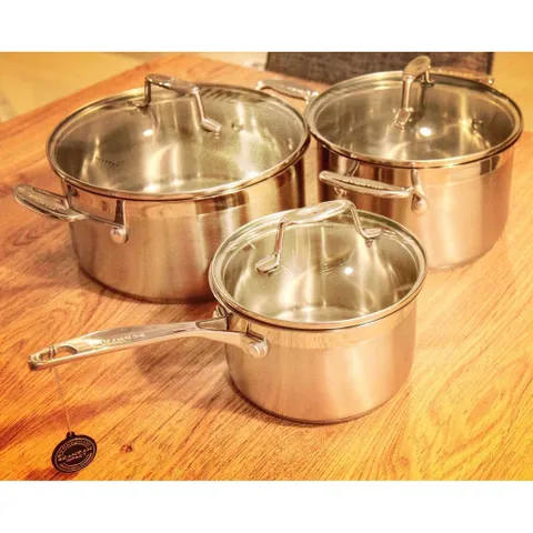 Bộ 3 Nồi Inox 304 Cao Cấp Scanpan Impact 16/20/24cm - Dizain Sang Trọng, Chịu Nhiệt Cao, An Toàn Cho Bếp Từ và Máy Rửa Chén