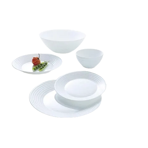 (Ảnh thật- Chính hãng) Bát đĩa thủy tinh cường lực dùng bàn ăn Luminarc Harena Pháp, sử dụng lò vi sóng, chịu va đập tốt
