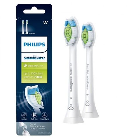 Bộ 2 đầu bàn chải Philips Sonicare W2 Optimal White HX6062/67 - Thay thế cho máy đánh răng điện, làm trắng răng hiệu quả