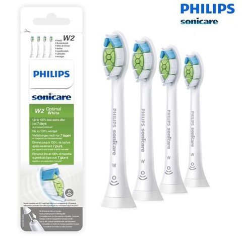 Bộ 2 đầu bàn chải Philips Sonicare W2 Optimal White HX6062/67 - Thay thế cho máy đánh răng điện, làm trắng răng hiệu quả
