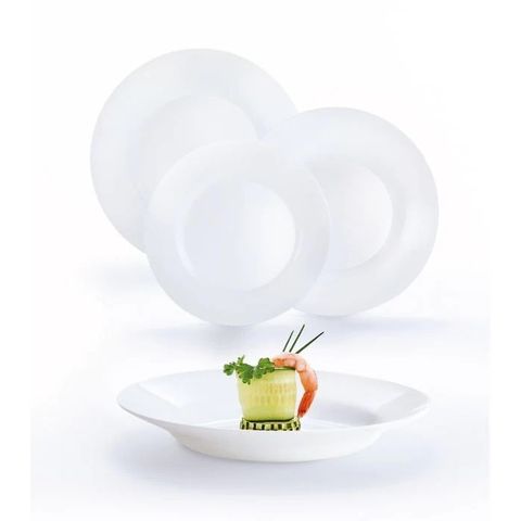 Bộ bát đĩa thủy tinh Luminarc Everyday 12 món EV12M - Dùng lò vi sóng, máy rửa bát, sang trọng và bền bỉ, hàng chính hãng
