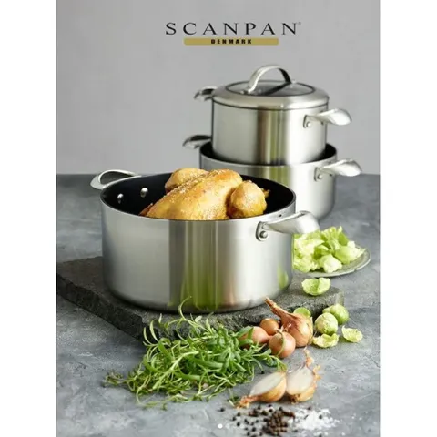 Nồi Chống Dính Inox Scanpan CTX 20cm 3.5L - An Toàn Sức Khỏe, Tương Thích Bếp Từ, Bảo Hành 3 Năm, Thiết Kế Đan Mạch