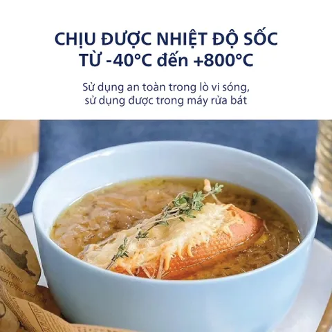 Bát Tô Canh Thủy Tinh Luminarc Diwali 21cm Màu Xanh Dương - Hàng Chính Hãng An Toàn Cho Sức Khỏe, Thích Hợp Để Trong Lò Vi Sóng
