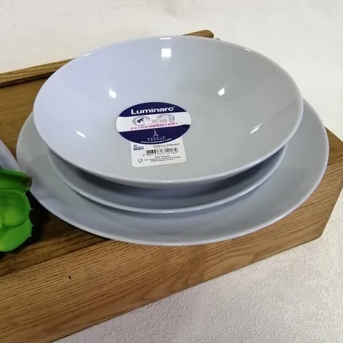 Đĩa Thủy Tinh Nông Lòng Luminarc Diwali Granit 19cm P0704 - Hàng Chính Hãng Pháp, An Toàn Cho Sức Khỏe, Đẹp Hiện Đại