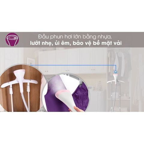 Bàn là cây, bàn là hơi nước đứng Philips GC485, công suất 1800W, hơi phun liên tục, bảo hành 2 năm