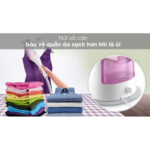 Bàn là cây, bàn là hơi nước đứng Philips GC485, công suất 1800W, hơi phun liên tục, bảo hành 2 năm