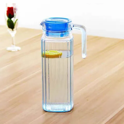 Bình thủy tinh đựng nước Luminarc Quadro Ice Blue L0531, dung tích 1.1L, dùng máy rửa bát | Hàng chính hãng