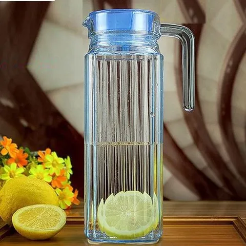 Bình thủy tinh đựng nước Luminarc Quadro Ice Blue L0531, dung tích 1.1L, dùng máy rửa bát | Hàng chính hãng