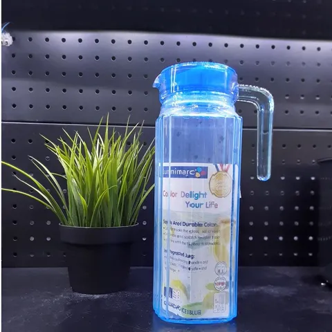 Bình thủy tinh đựng nước Luminarc Quadro Ice Blue L0531, dung tích 1.1L, dùng máy rửa bát | Hàng chính hãng