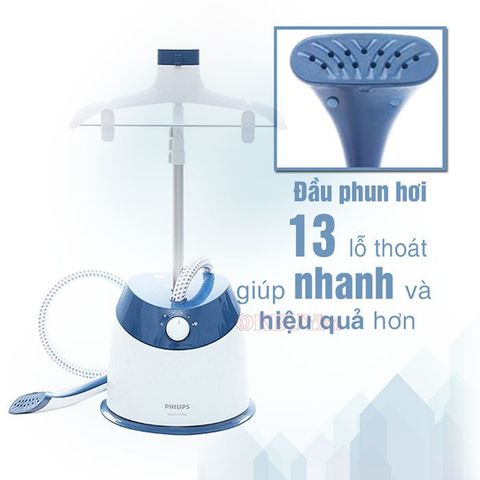 Bàn Ủi Hơi Nước Đứng Philips GC518 - Công Suất 1600W, Dung Tích 1.6L, 5 Chế Độ Phun Hơi, Bảo Hành 2 Năm - Uốn Nắn Tất Cả Chất Liệu Vải
