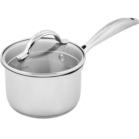 Nồi inox đáy liền Scanpan STS 14cm, dung tích 1.2L, chịu nhiệt 250°C, phù hợp bếp từ và máy rửa bát, thiết kế sang trọng, bền bỉ.