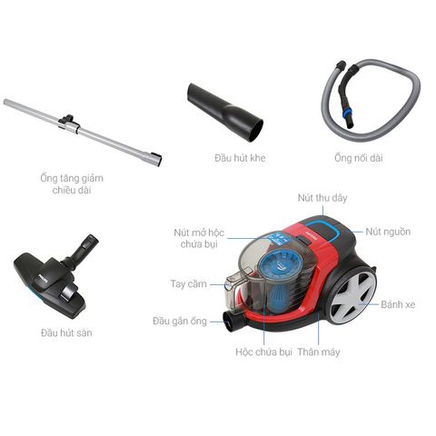 Máy hút bụi dạng hộp Philips FC9351, hút khỏe sạch bụi, chạy êm, bảo hành 2 năm | Hàng chính hãng
