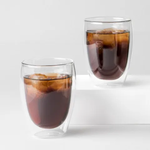 Bộ 2 cốc thủy tinh hai lớp Bodum Pavina 4559-10 - Dung tích 350ml, giữ nhiệt tốt, an toàn cho máy rửa bát, hàng chính hãng