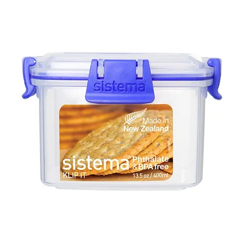 Hộp đựng thực phẩm cao cấp Sistema 400ml - Nhựa an toàn, không chứa BPA, dùng được trong lò vi sóng, sản xuất tại New Zealand