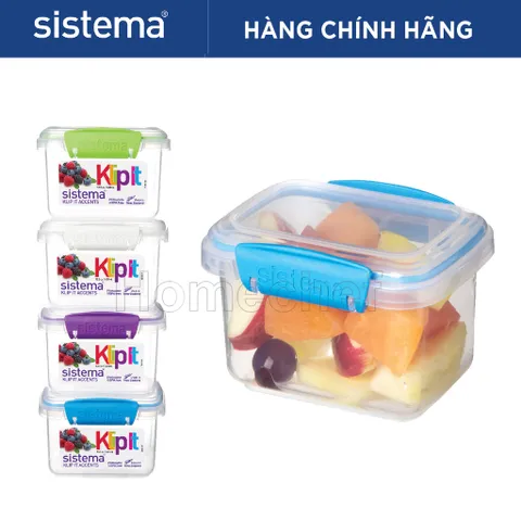 Hộp Đựng Thực Phẩm Sistema 400ml - Nhựa An Toàn, Không Chứa BPA, Dùng Lò Vi Sóng, Hàng Chính Hãng New Zealand