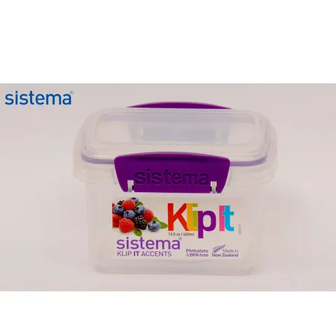 Hộp Đựng Thực Phẩm Sistema 400ml - Nhựa An Toàn, Không Chứa BPA, Dùng Lò Vi Sóng, Hàng Chính Hãng New Zealand