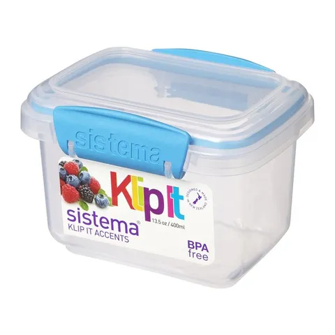 Hộp Đựng Thực Phẩm Sistema 400ml - Nhựa An Toàn, Không Chứa BPA, Dùng Lò Vi Sóng, Hàng Chính Hãng New Zealand