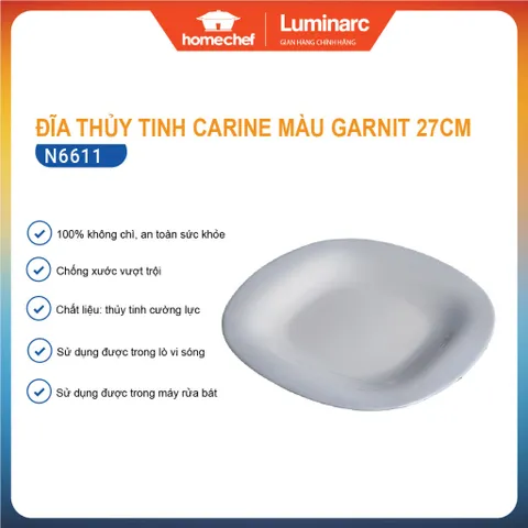 Bộ Bát Đĩa Thủy Tinh Chịu Nhiệt Luminarc Carine 12 Chi Tiết – Hàng Chính Hãng Pháp, An Toàn, Chống Xước, Thiết Kế Hiện Đại
