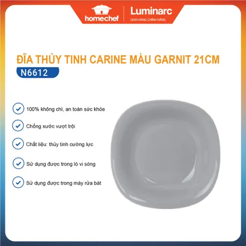 Bộ Bát Đĩa Thủy Tinh Chịu Nhiệt Luminarc Carine 12 Chi Tiết – Hàng Chính Hãng Pháp, An Toàn, Chống Xước, Thiết Kế Hiện Đại