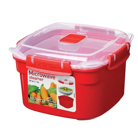 Hộp đựng thực phẩm hấp lò vi sóng Sistema 2.4L, an toàn sức khỏe,không chứa BPA, sản xuất tại New Zealand -1102
