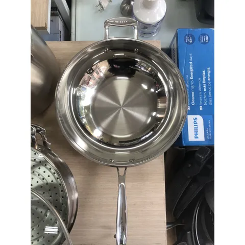 Chảo xào inox 304 Scanpan Impact 32cm - Đáy 3 lớp, chảo chịu nhiệt, dùng cho bếp từ & máy rửa bát, hàng chính hãng Đan Mạch