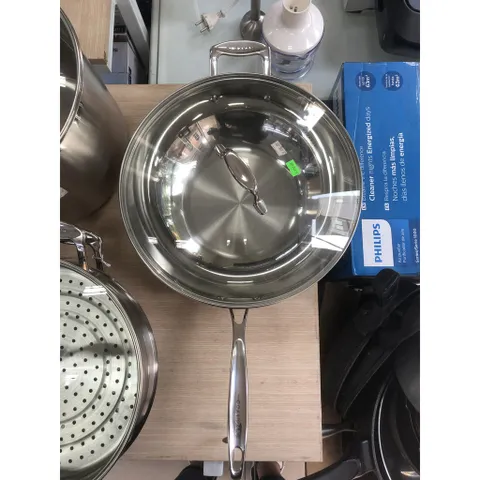 Chảo xào inox 304 Scanpan Impact 32cm - Đáy 3 lớp, chảo chịu nhiệt, dùng cho bếp từ & máy rửa bát, hàng chính hãng Đan Mạch